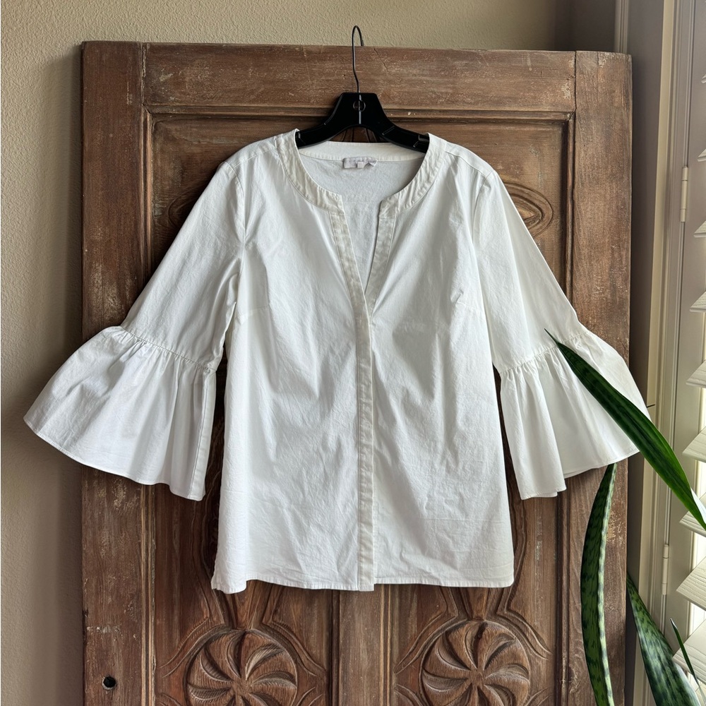 Women’s White Cotton Blouse/shirt Size Medium